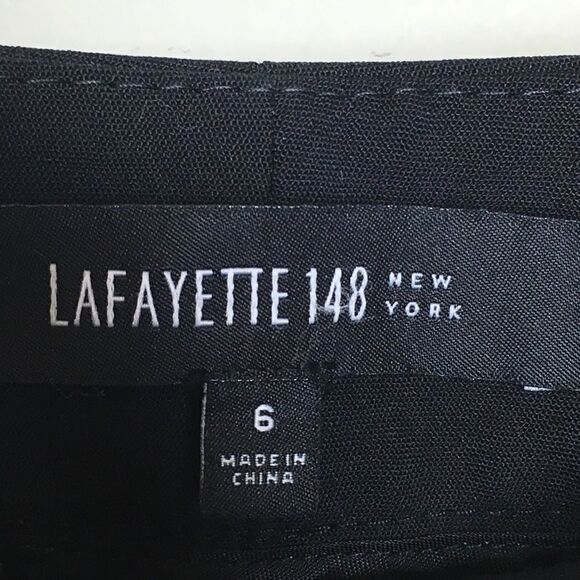 Lafayette Sz 6 Black Wool Trouser Pants - Picture 4 of 5